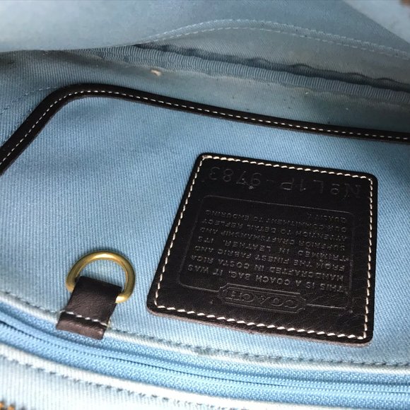 COACH Tan Black Fabric Shoulder Bag - Picture 7 of 10